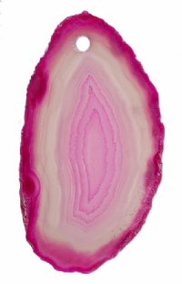 1 Dyed Pink Agate Slice