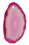 1 Dyed Pink Agate Slice