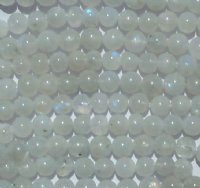 14 inch strand of 6 to 6.5mm Round Rainbow Moonstone Beads