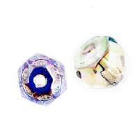 40, 6mm Crystal AB Faceted Czech Glass Hill Beads