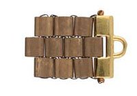 Set of 2, 8x15mm Cymbal Soros II 24kt Gold Tila Ends