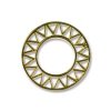 1 16mm Anti-Tarnish Brass Round Sunburst Circle / Link