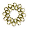 1 20mm Anti-Tarnish Brass Round Teardrop Circle / Link