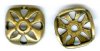 2 8mm Vintage Anti-Tarnish Brass Square Bead Caps
