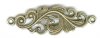 1 32x11mm Vintage Anti-Tarnish Brass Curved Floral Scroll Connector