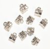 10, 7x6mm Antique Silver Sliding Tube Bails