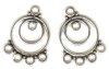 SS2458 1 pair of 26x18mm Bali Round Chandelier Earrings