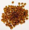 100 4x6mm Transparent Matte Dark Topaz Drop Beads