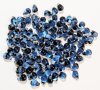 100 4x6mm Transparent Sapphire Stripe Drop Beads