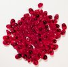 100 4x6mm Transparent Siam Red Drop Beads
