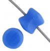 44 4x6mm Opaque Blue Alabaster Glass Pellet Beads