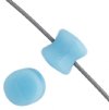 44 4x6mm Opaque Light Blue Alabaster Glass Pellet Beads