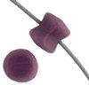 44 4x6mm Opaque Mauve Alabaster Glass Pellet Beads