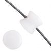 44 4x6mm Opaque White Alabaster Glass Pellet Beads