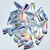 36 5x13mm Crytal AB Half Coated Glass Spike Beads