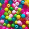 66 6mm Round Neon Mix Chinese Crystal Beads
