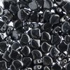 10 Grams 7.5mm Jet Hematite Czech Glass Ginko Leaf Beads