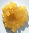 40 8x9mm Matte Light Squash Orange Cube Beads