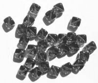 30 9mm Diagonal Hole Transparent Black Diamond Cube Beads