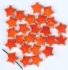 25 13mm Orange Pearlized Acrylic Star Beads