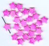 25 13mm Pink Pearlized Acrylic Star Beads