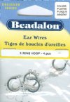 Beadalon 12mm 3-Ring Ear Hoops (2 Pairs) - Bright Silver
