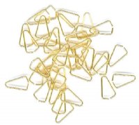40 6.5x10.4mm Gold Beadalon Wire Triangle Bails