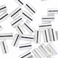 40Pcs Beadalon Silver Plated Crimp Tubes for 1mm Stretch Cord
