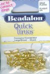 Beadalon Large Quick Links - Gold Plated