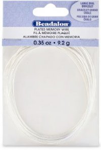 Large Oval Silver Beadalon Silver Memory Wire Bracelet