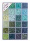 Bead Box Mix - 8/0 300 grams Glass Seed Beads - Green Fields