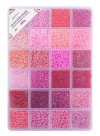 Bead Box Mix - 8/0 300 grams Glass Seed Beads - Rosy Daydream