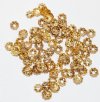 100, 1x3mm Gold Plated Fluted Bead Caps