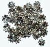 50 3x9mm Antique Silver Flower Bead Caps