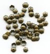 100 4mm Scalloped Edge Antique Gold Bead Caps