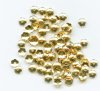 100 1x4mm Scalloped Gold Plated Bead Caps