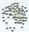 100 1x4mm Scalloped Silver Plated Bead Caps