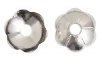 100, 5x1.5mm Nickel Plated Scalloped Bead Caps