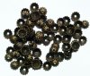 100 6mm Antique Gold Corrugated Bead Caps