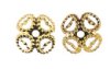 48, 8mm Gold Plated Filigree Bead Caps