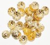 50, 2x9mm Gold Plated Twisted Fluted Bead Caps