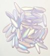 50 5x16mm Matte Transparent Alexandrite AB Dagger Beads