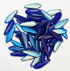 50 5x16mm Matte Transparent Cobalt AB Dagger Beads