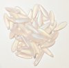 50 5x16mm Matte Transparent Rosaline AB Dagger Beads