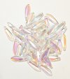 50 5x16mm Transparent Crystal AB Dagger Beads