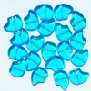 20 10mm Transparent Aqua Glass Bear Beads
