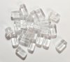 25 11x6mm Transparent Crystal Glass Rectangle Beads