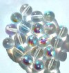 20 12mm Round Transparent Crystal AB Glass Beads