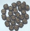 25 12mm Matte Black Disks with Gold Swirl