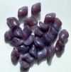 25 12x8mm Milky Purple Twisted Swirl Glass Beads